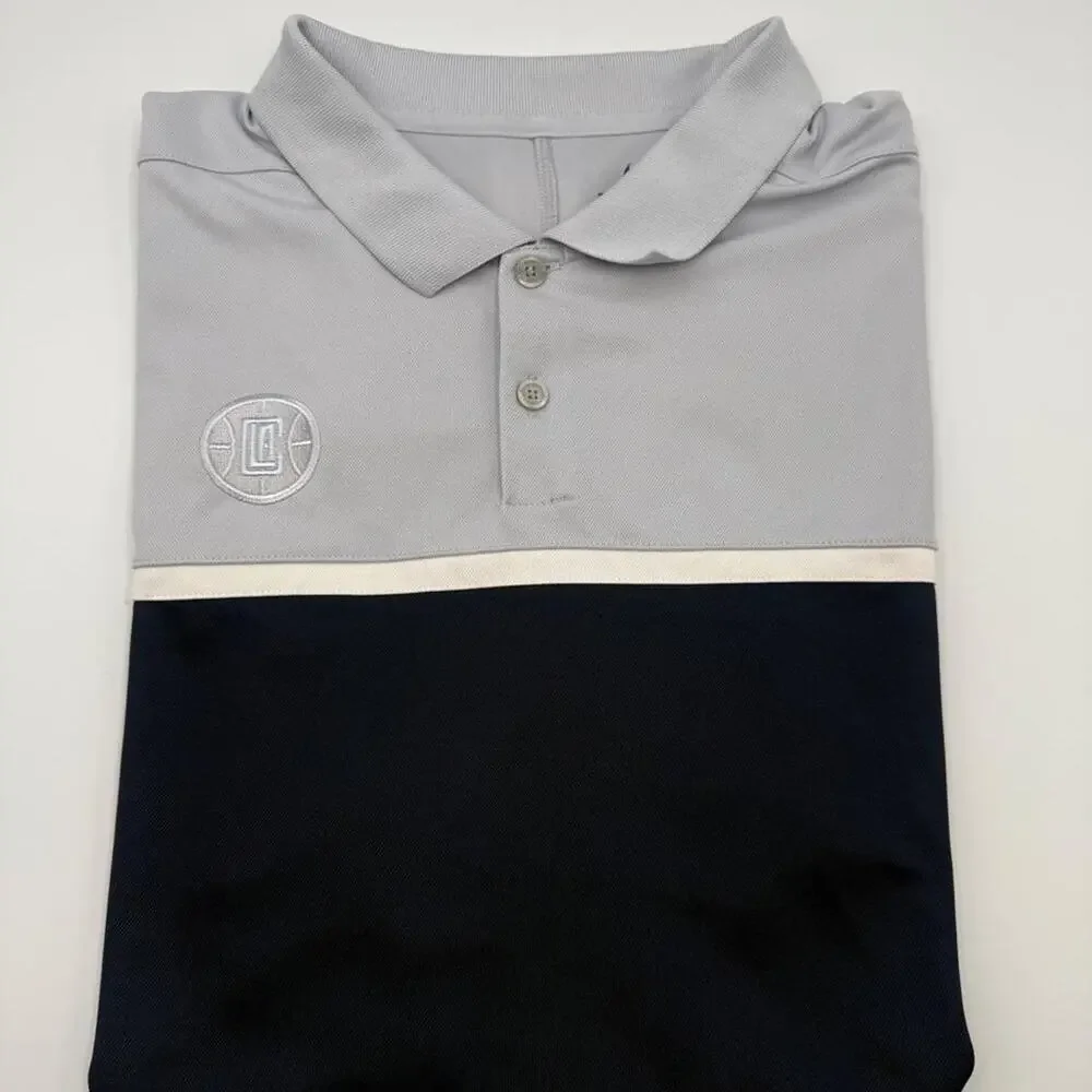 Nike Dri Fit polo LA clippers NBA. Navy grey size Large.